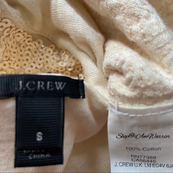 J.Crew ivory & black sequin polka-dot short sleeve top *shop@iamwarrior - Picture 15 of 16